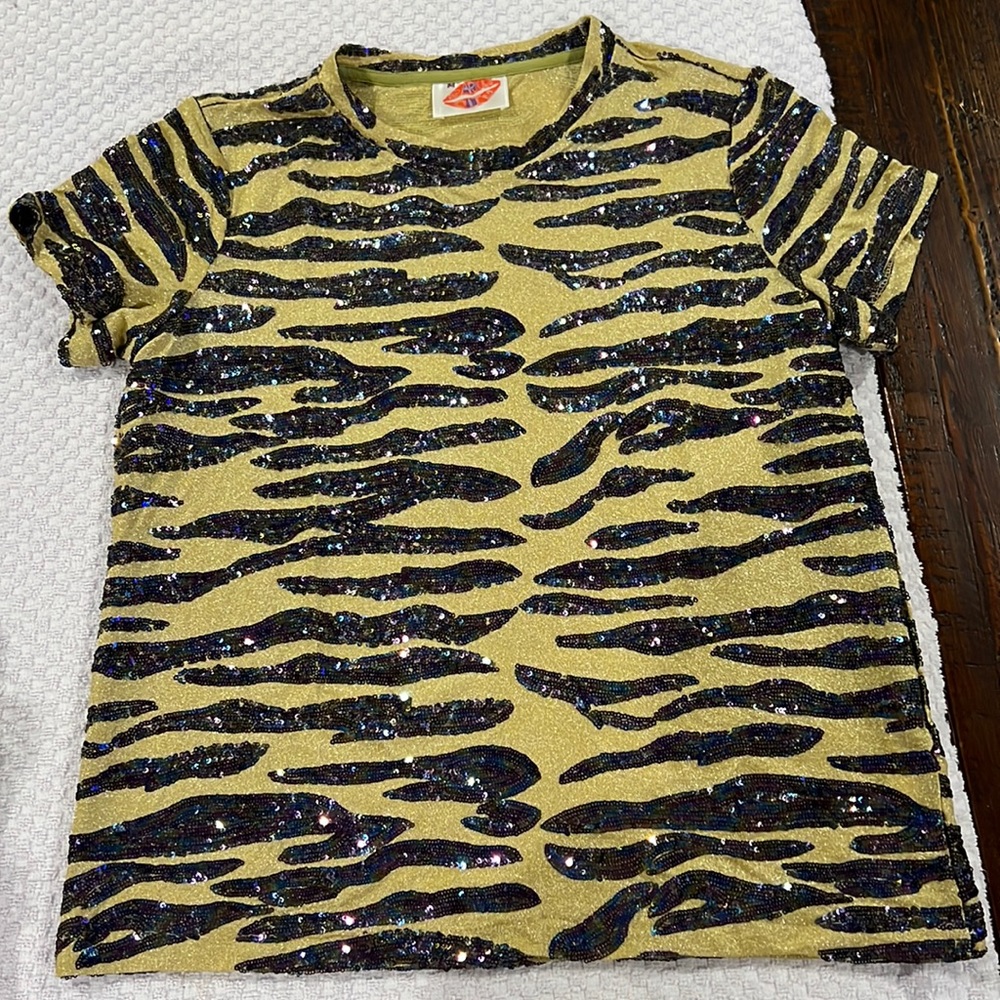 Women’s Sparkle City Totally Tiger Iridescent Glitter Tee - Sold Out Online!